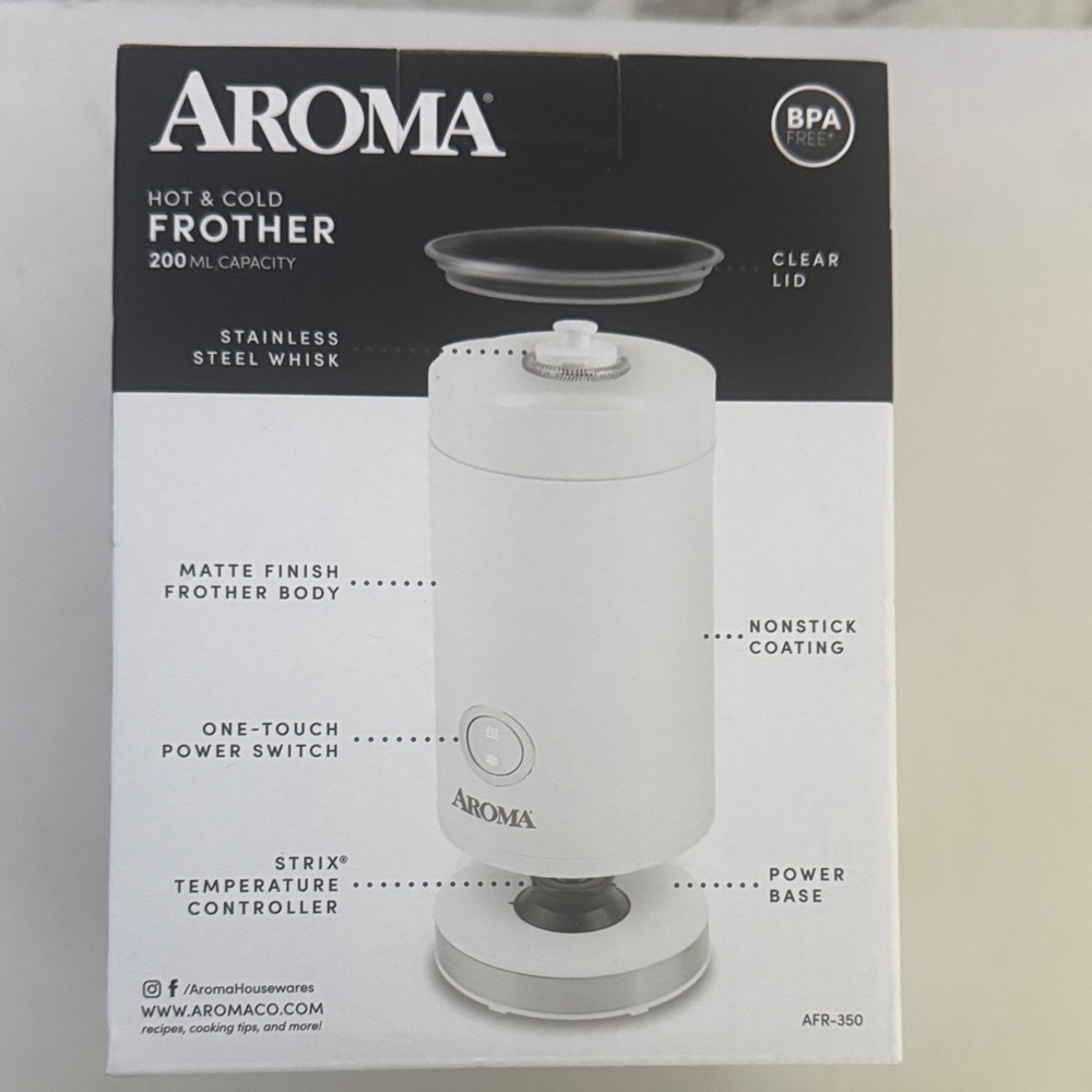 Roma White Milk Frother